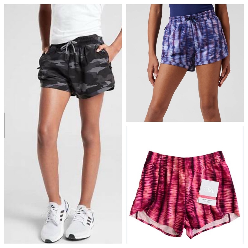 Athleta Black Pink and Blue Athletic Shorts Comfortable Fit